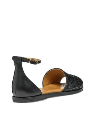 Geox Naileen woven ankle-strap flat sandals - Black - サムネイル2