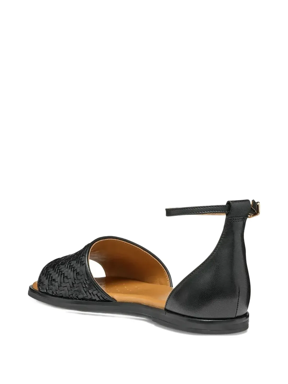 Geox Naileen woven ankle-strap flat sandals - Black - 画像3