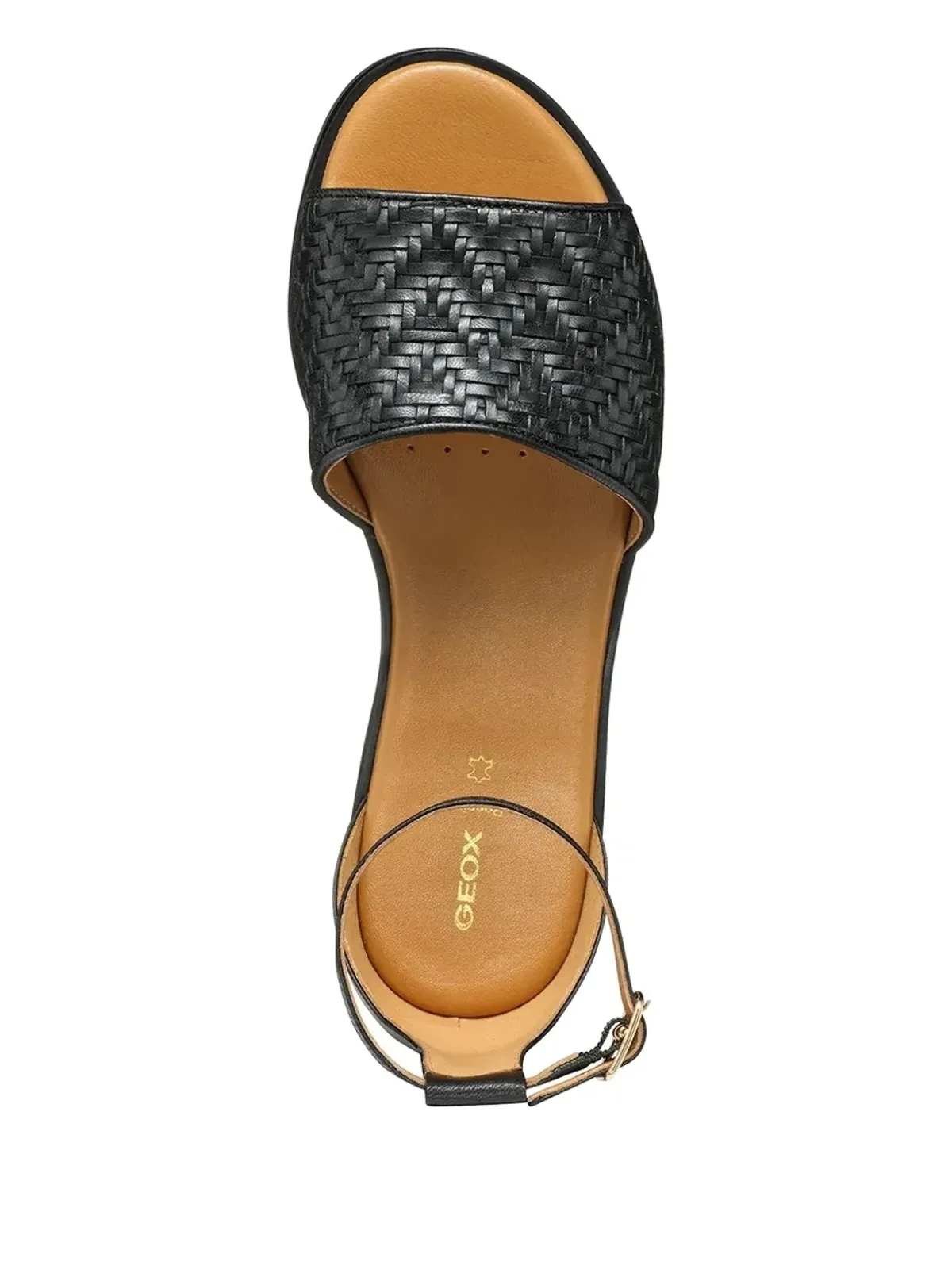 Geox Naileen woven ankle-strap flat sandals - Black - 画像4