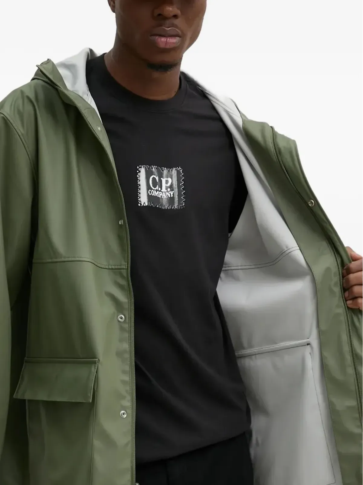 Herschel Supply Co. フード付きフラップポケット レインコート - 画像3