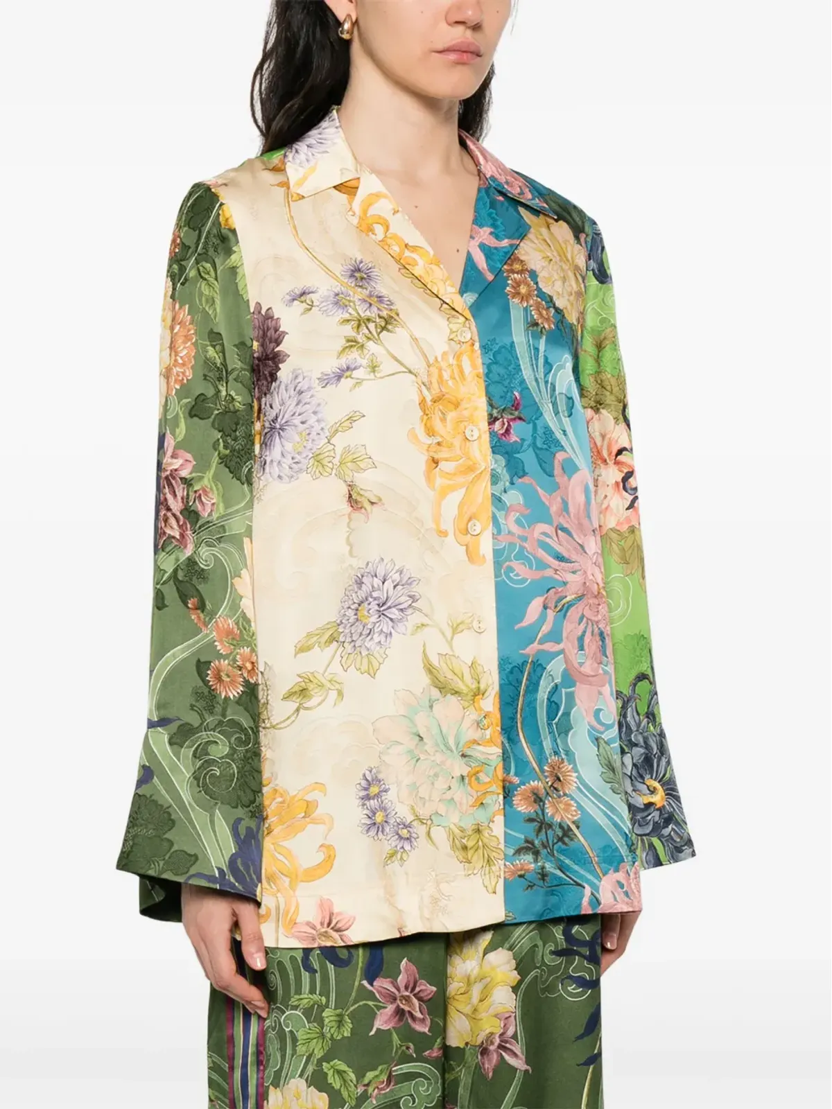 ALEMAIS Avery Spliced shirt - 画像3