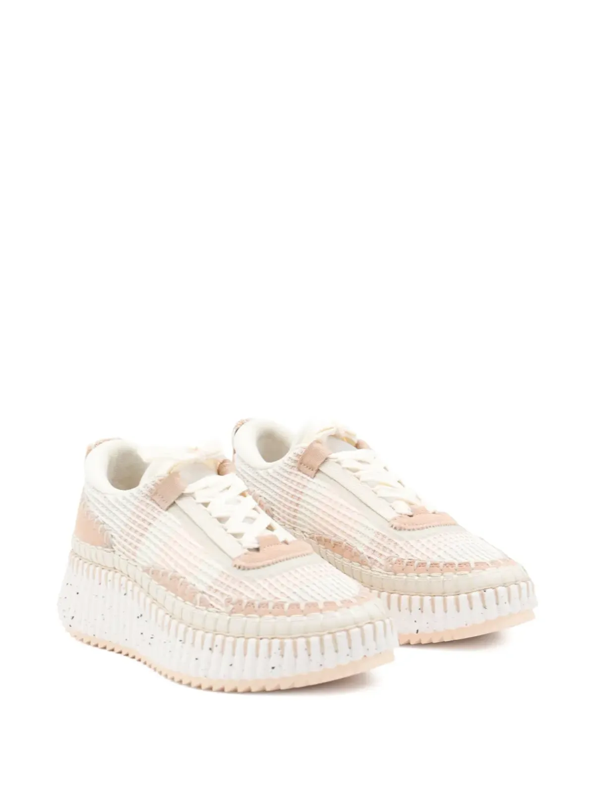 Chloé Nama 編み込みプラットフォームスニーカー - 画像2