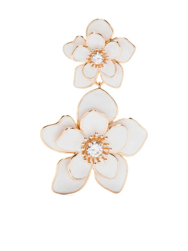 self-portrait Self-Portrait 花モチーフの階層イヤリング - Goldの商品画像