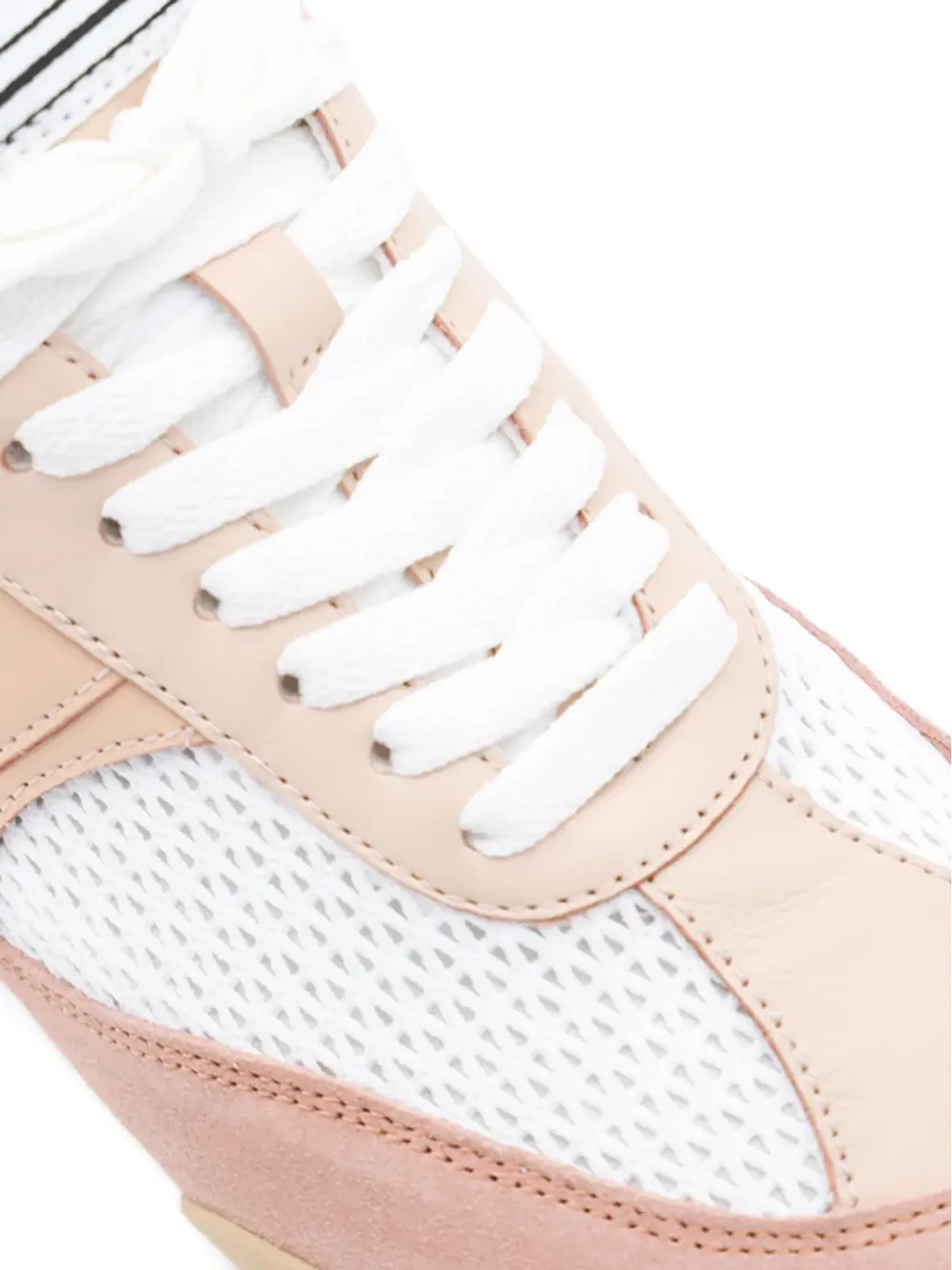 Chloé メッシュパネルスウェードスニーカー - ピンク - 画像4