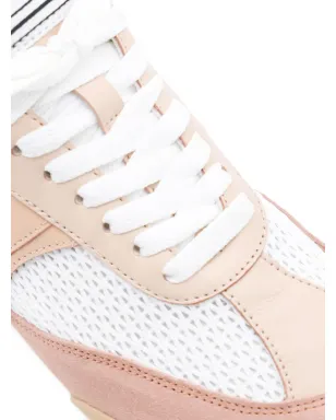Chloé メッシュパネルスウェードスニーカー - ピンク - サムネイル4