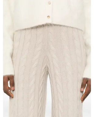 Soft Goat ケーブルニットパンツ ワイドレッグ - サムネイル5