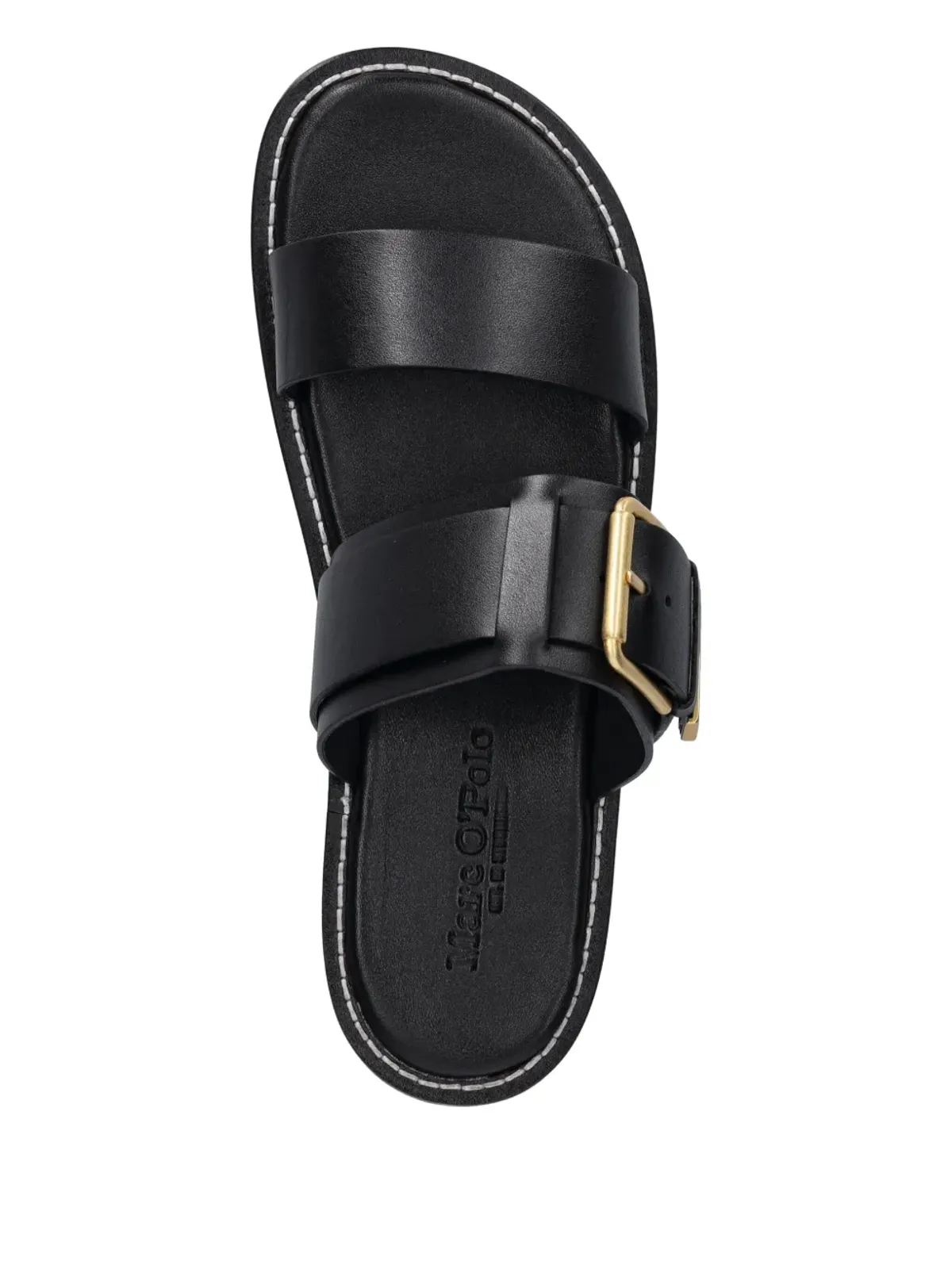 Marc O'Polo バックル付きレザーサンダル - ブラック - 画像3