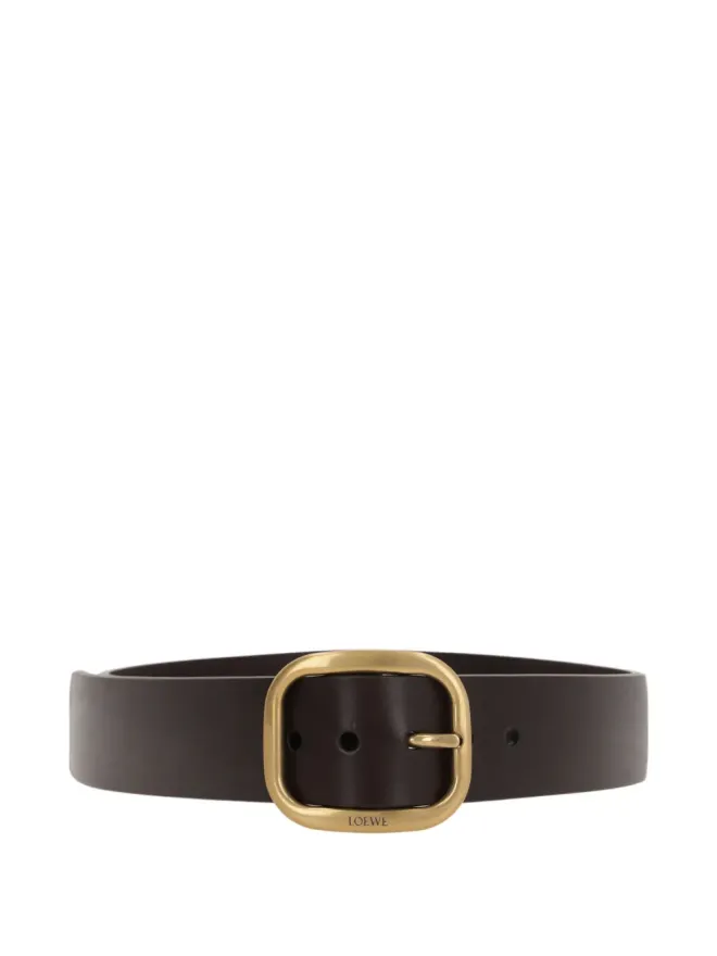 LOEWE LOEWE バックル付きレザーベルト - ブラウンの商品画像