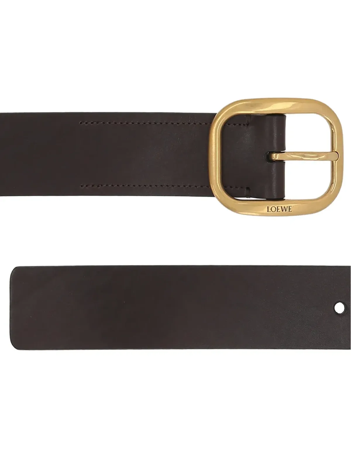 LOEWE バックル付きレザーベルト - ブラウン - 画像2