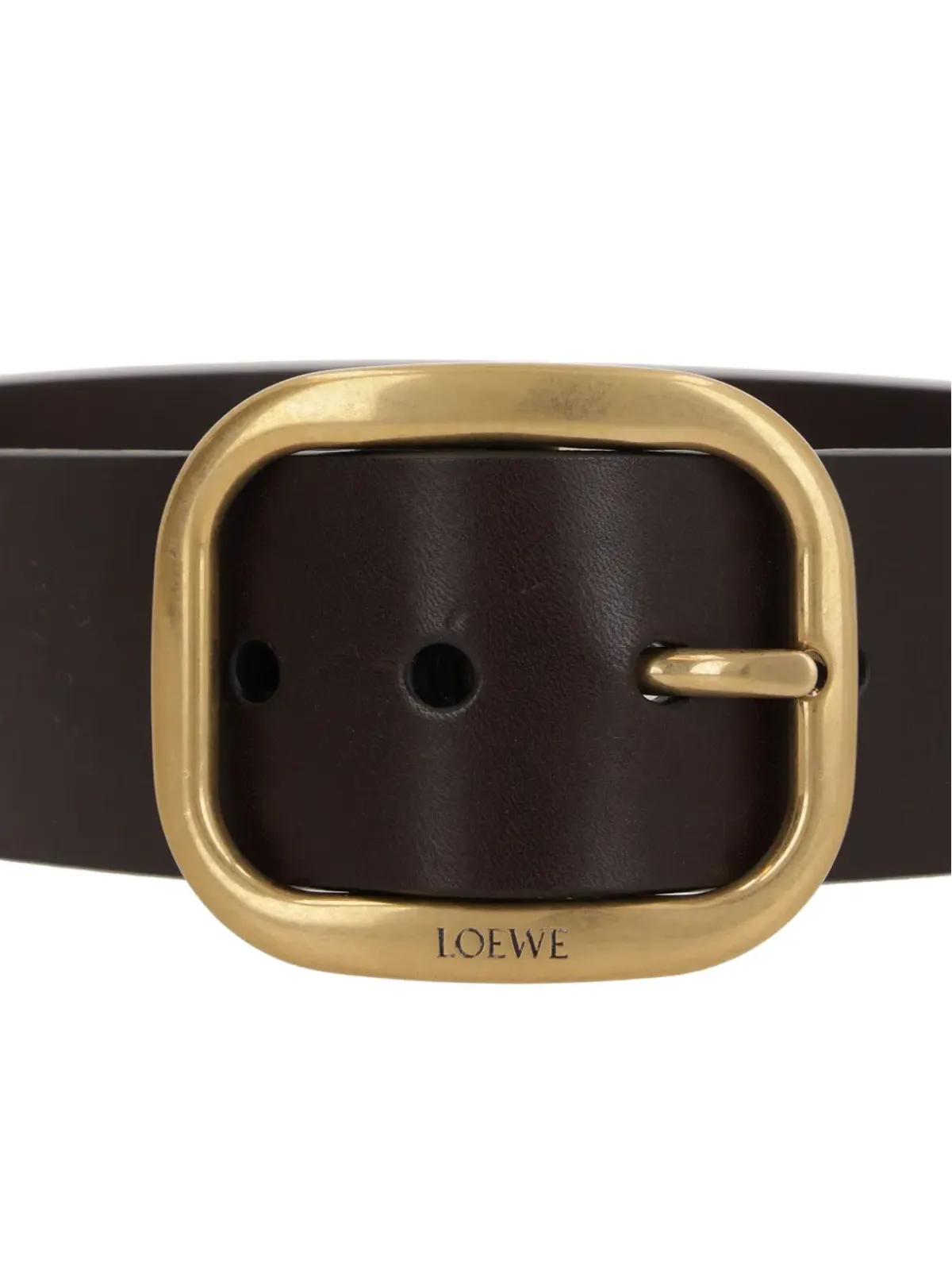 LOEWE バックル付きレザーベルト - ブラウン - 画像3