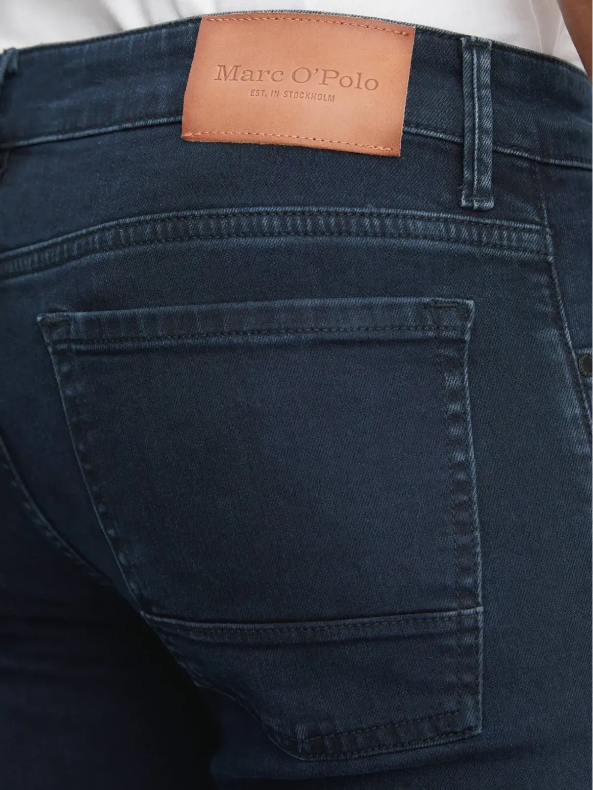 Marc O'Polo ベルトループ・レザーパッチ ジーンズ - ブルー - 画像5