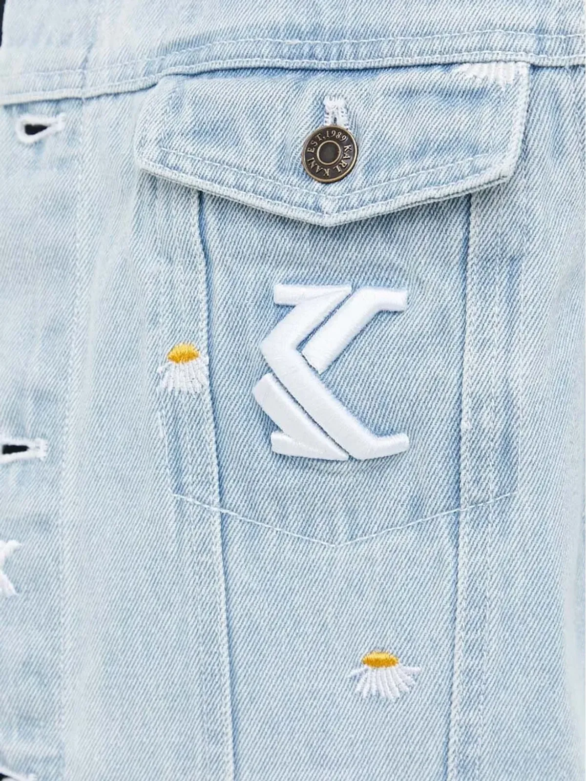 Karl Kani デイジー刺繍デニムジャケット - 画像4