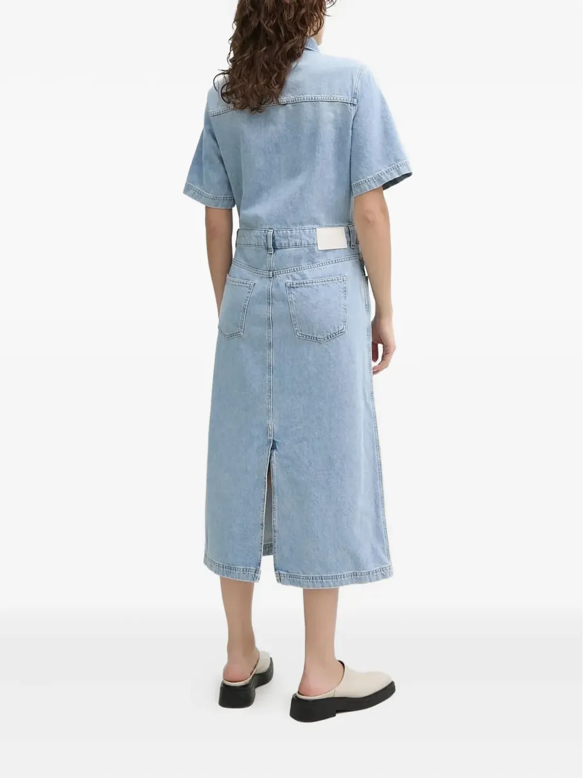 Marc O'Polo コットン シャツドレス ブルー - 画像2