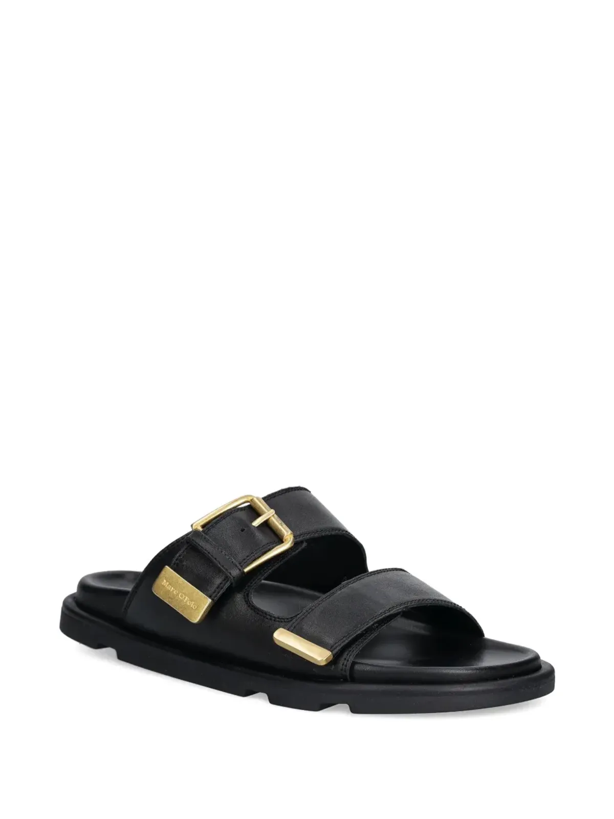 Marc O'Polo バックルディテール レザーサンダル - ブラック - 画像2