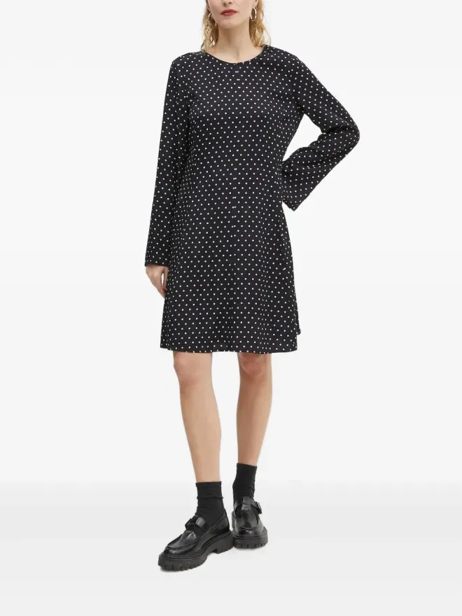 Marc O'Polo Marc O'Polo ドット柄フレアドレス - ブラックの商品画像