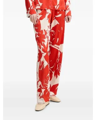 Marc O'Polo floral-print trousers - Red - サムネイル1