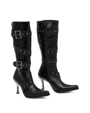 NEW ROCK バックルディテール ポインテッドトゥ ブーツ - サムネイル3