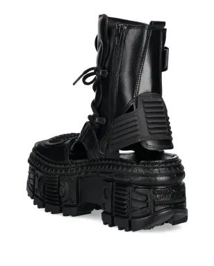 NEW ROCK Tank M-BIOS107-V3 lace-up platform sandals - Black - サムネイル3