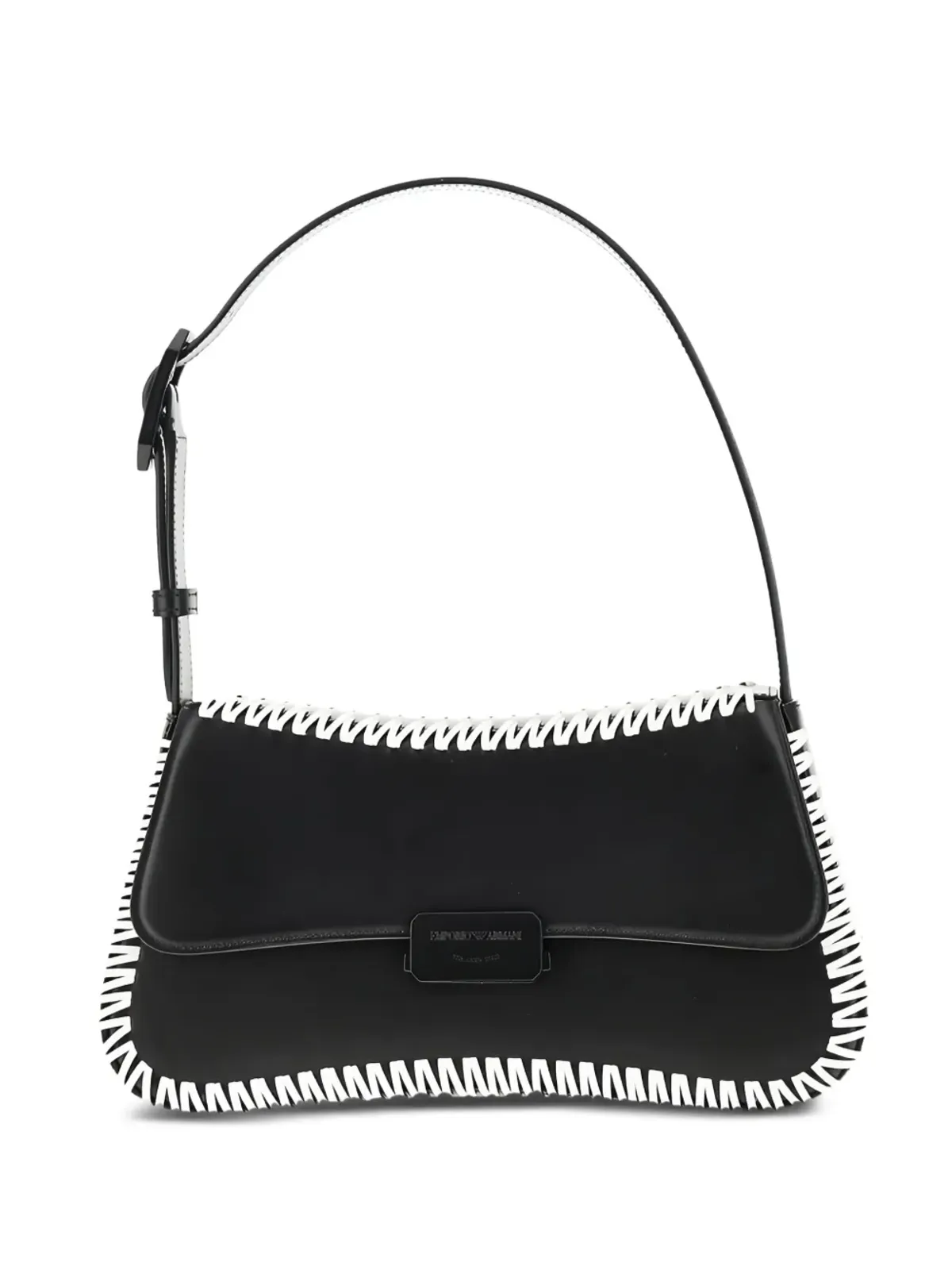 Emporio Armani ステッチディテールのショルダーバッグ（ブラック） - 画像1