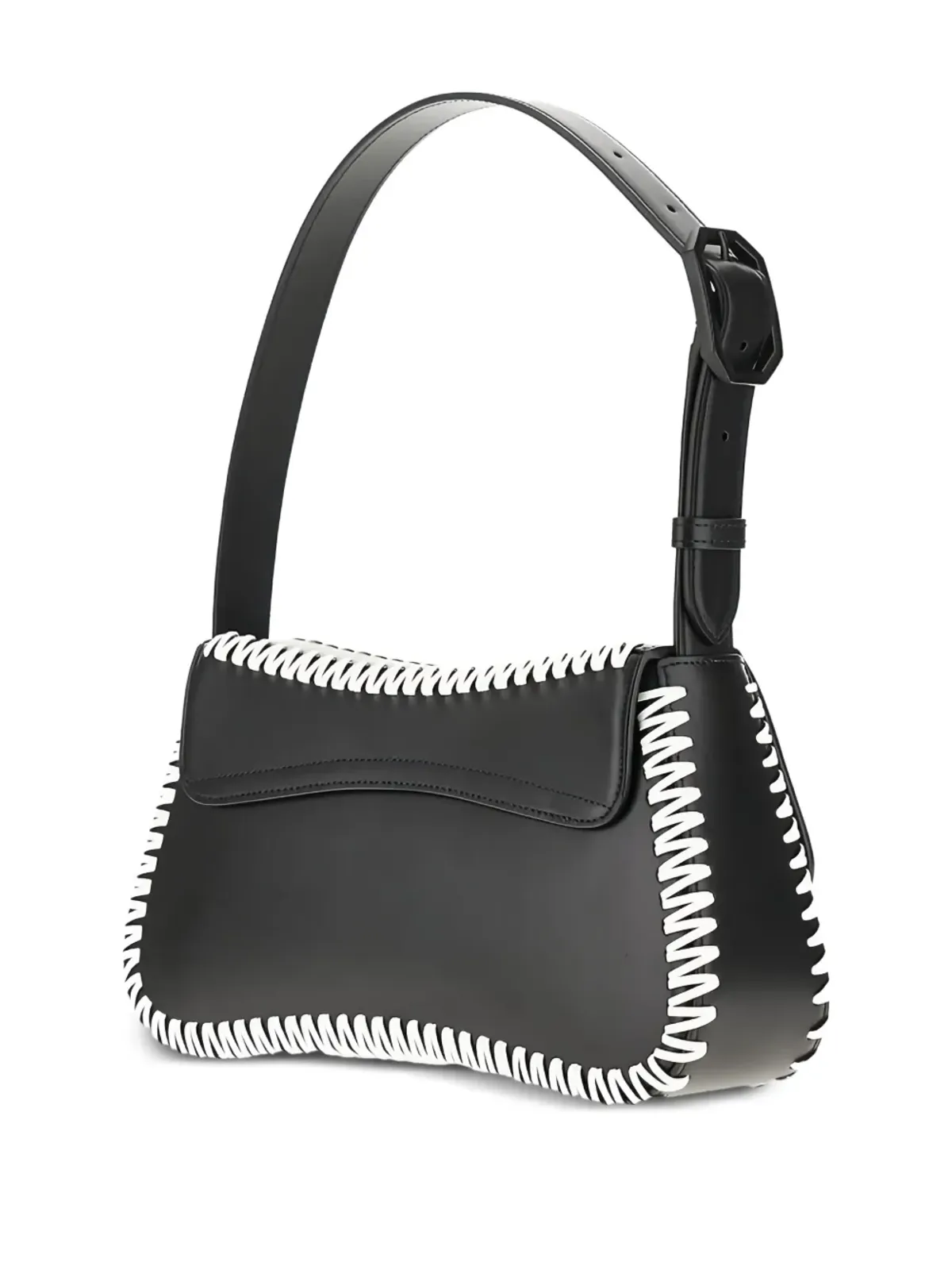 Emporio Armani ステッチディテールのショルダーバッグ（ブラック） - 画像2
