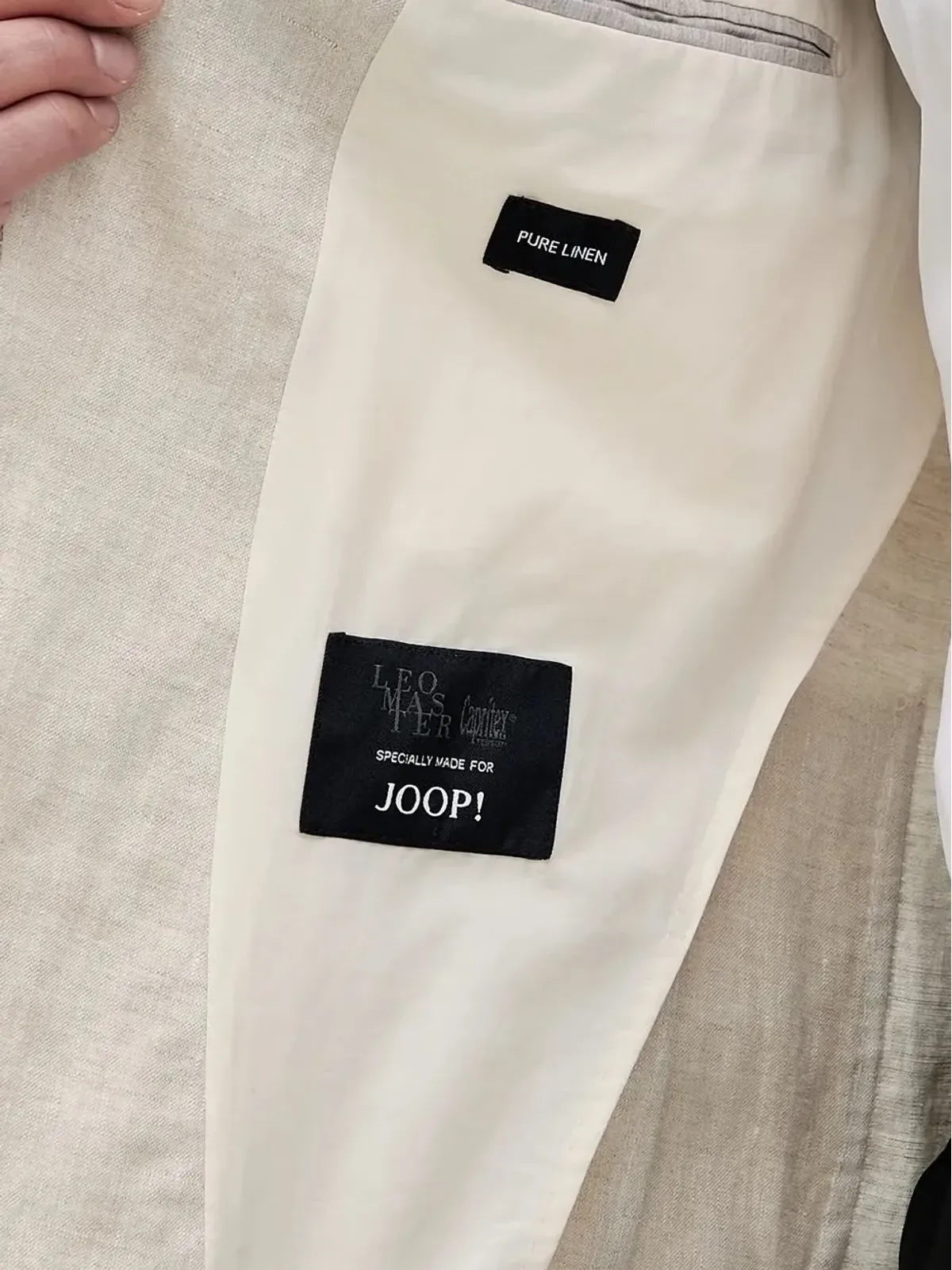 Joop! リネン シングルボタン ブレザー - 画像5