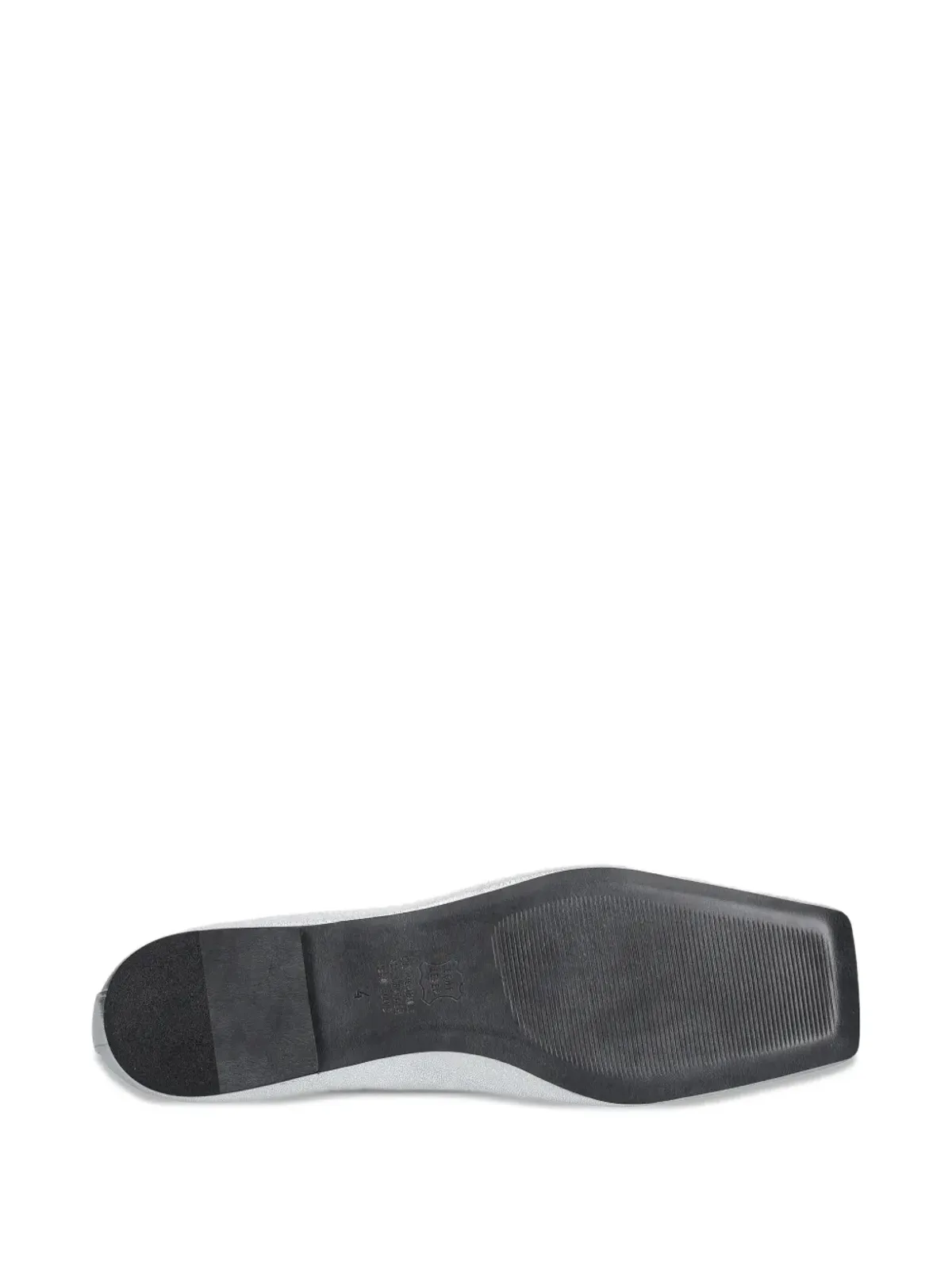 Kennel & Schmenger buckle-strap square-toe ballet flats - Silver - 画像5