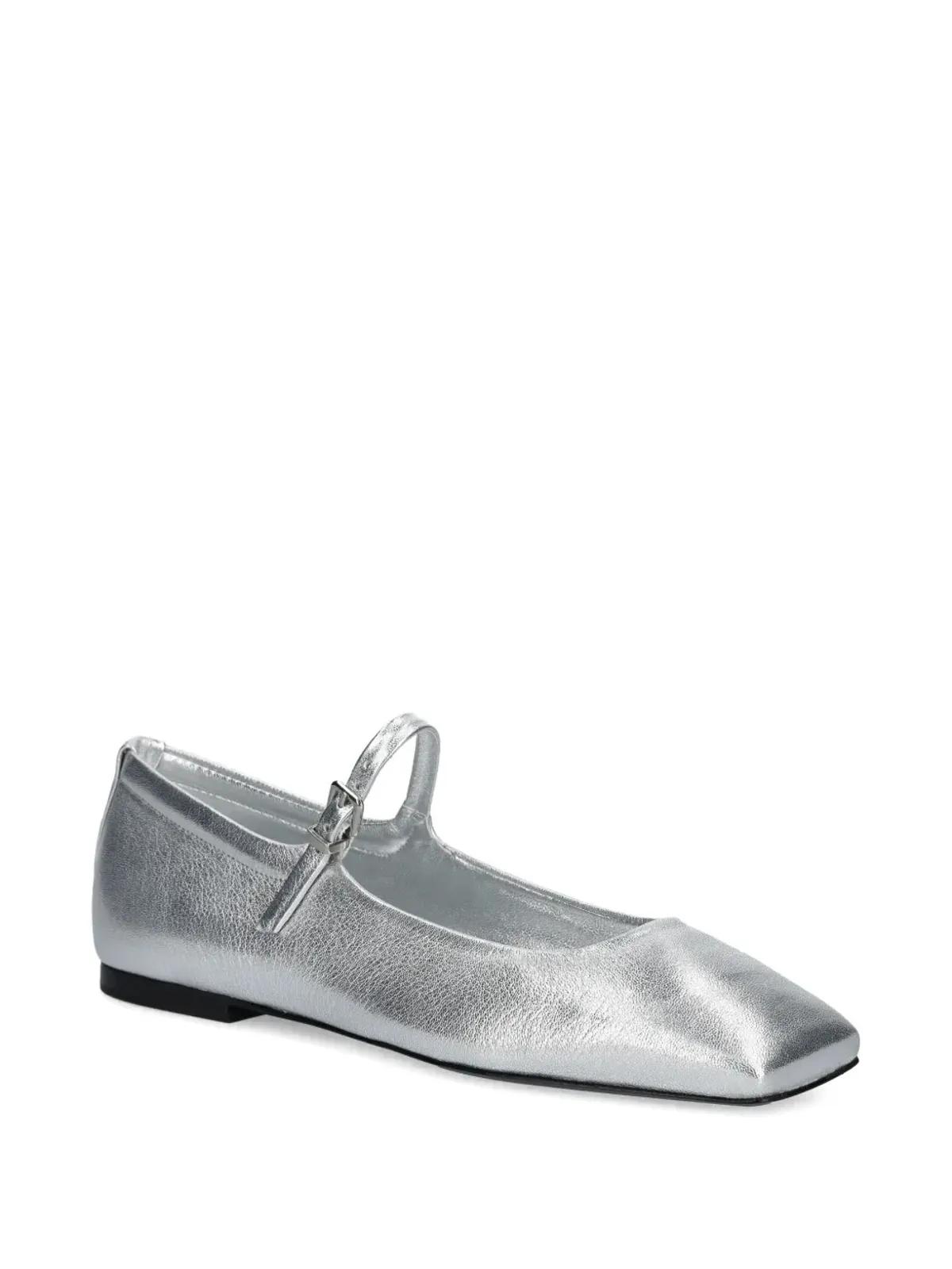 Kennel & Schmenger buckle-strap square-toe ballet flats - Silver - 画像2