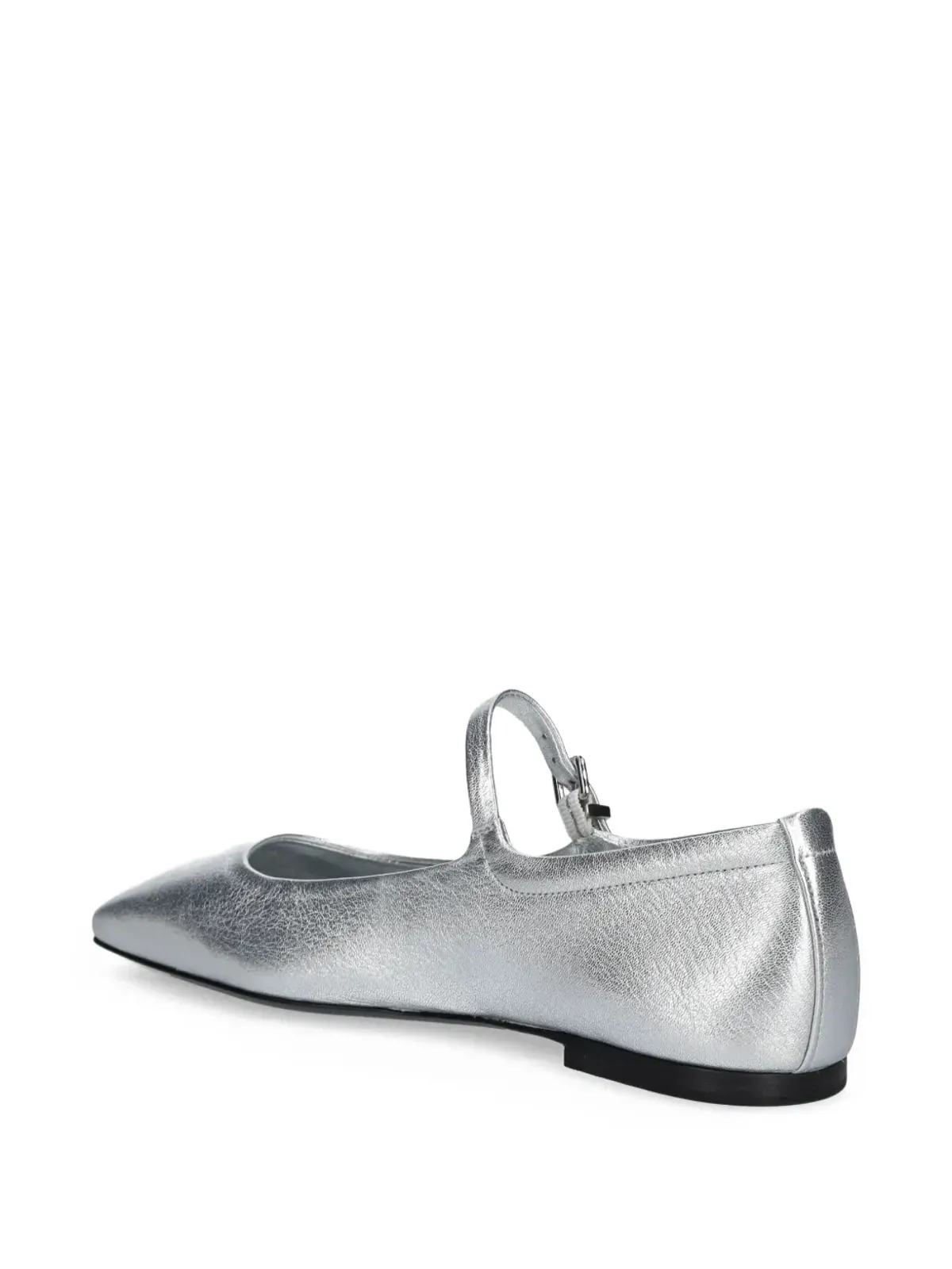 Kennel & Schmenger buckle-strap square-toe ballet flats - Silver - 画像4