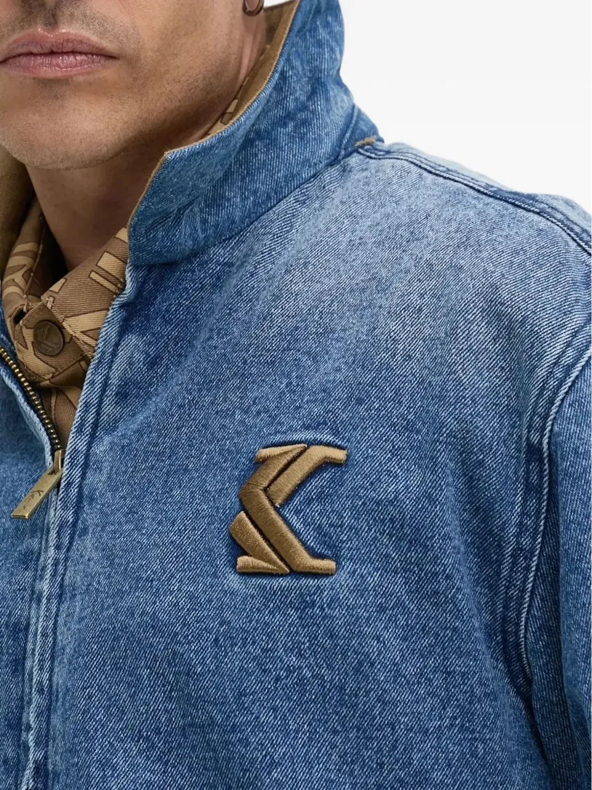 karl kani エンブロイダーロゴ デニムジャケット - 画像5