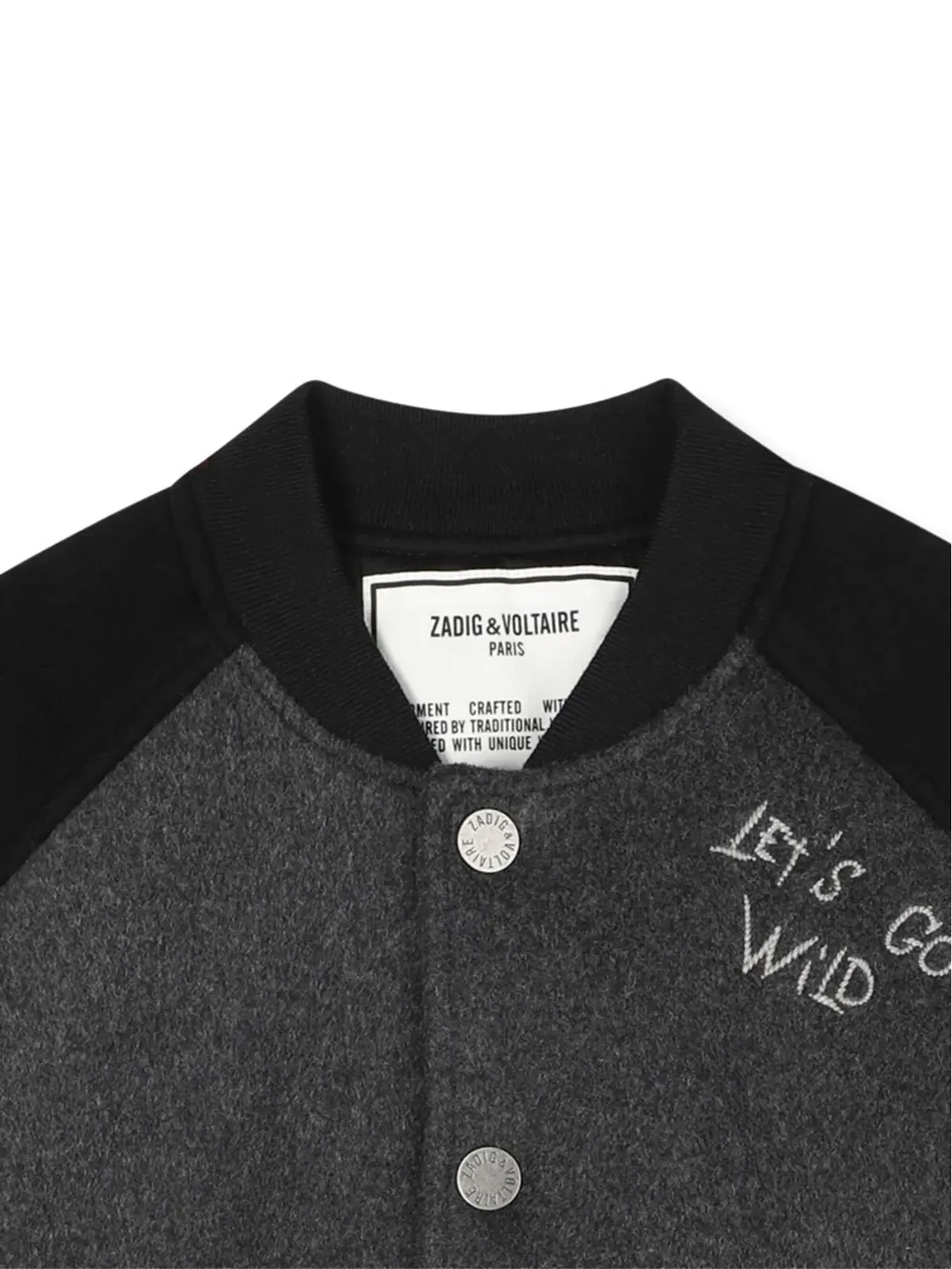 Zadig & Voltaire Kids パネル切替ボンバージャケット - 画像3