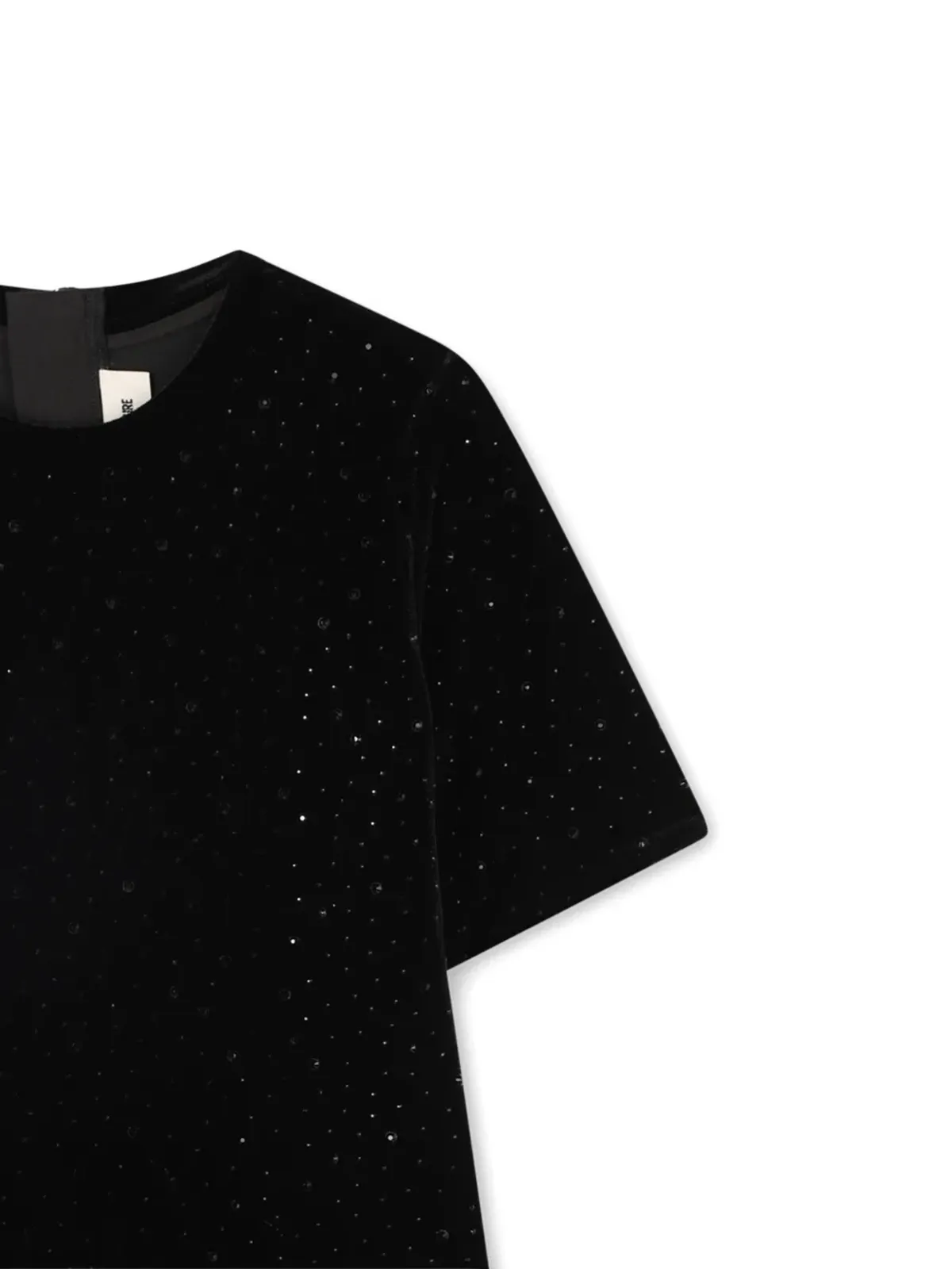 Zadig & Voltaire Kids ラインストーン付き半袖ドレス - ブラック - 画像3