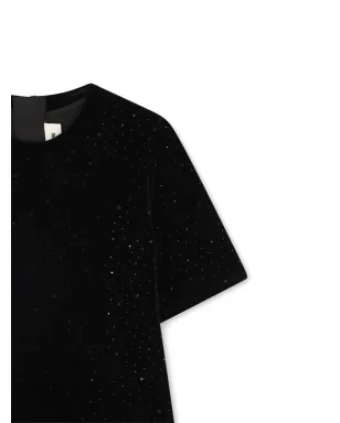 Zadig & Voltaire Kids ラインストーン付き半袖ドレス - ブラック - サムネイル3