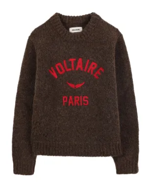 Zadig & Voltaire Kids ロゴ入りインターシャ編みセーター - サムネイル1