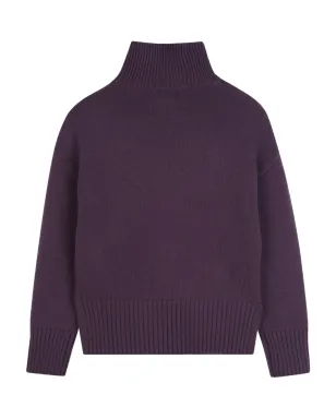 Zadig & Voltaire Kids ハート刺繍入りタートルネックセーター - サムネイル2