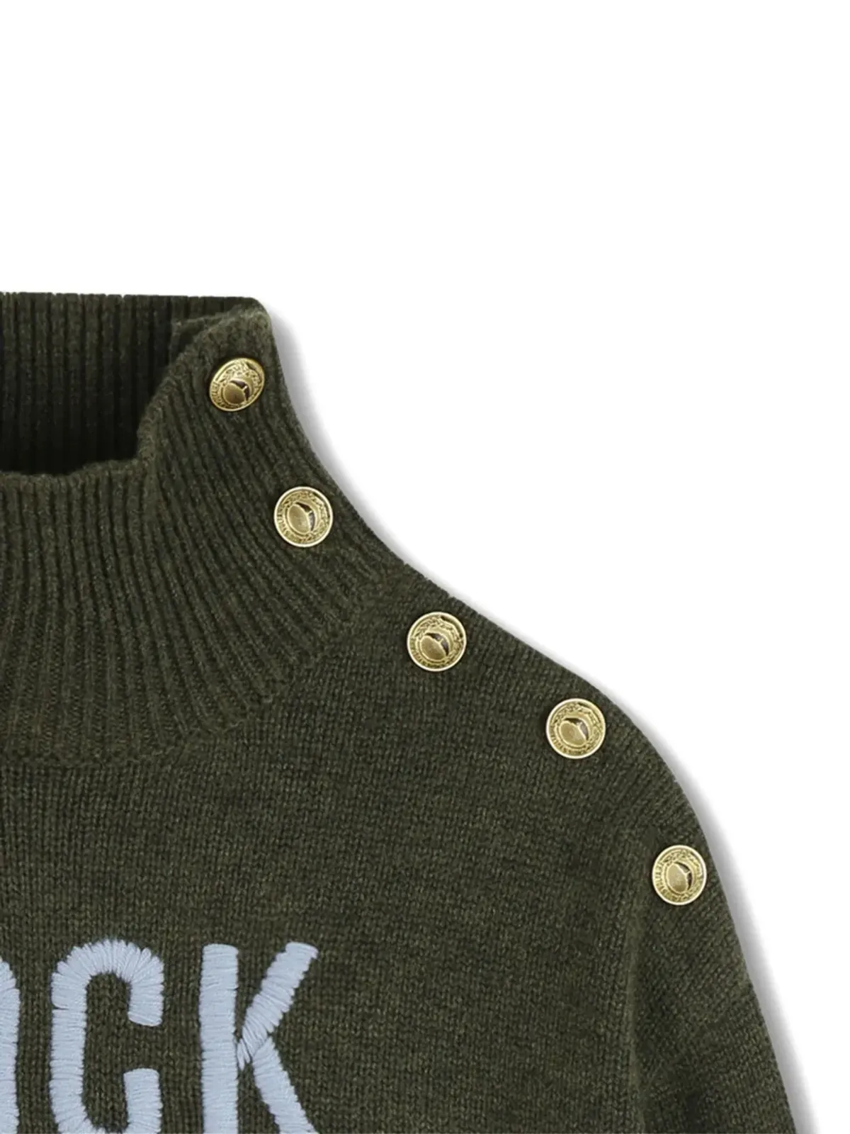 Zadig & Voltaire Kids ボタンディテール ハイネックセーター - 画像3