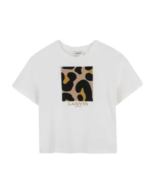 Lanvin Enfant レオパードプリント スクエアロゴ Tシャツ - サムネイル1