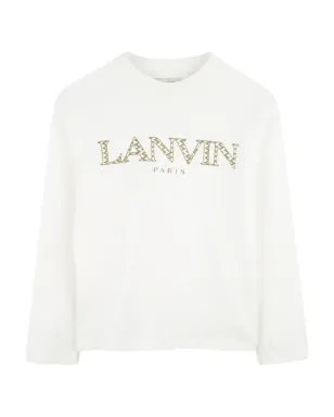 Lanvin Enfant ロゴプリント長袖トップ - サムネイル1