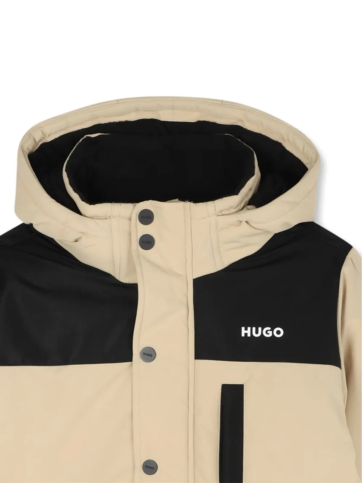 HUGO KIDS カラーブロック フード付きジャケット - 画像3