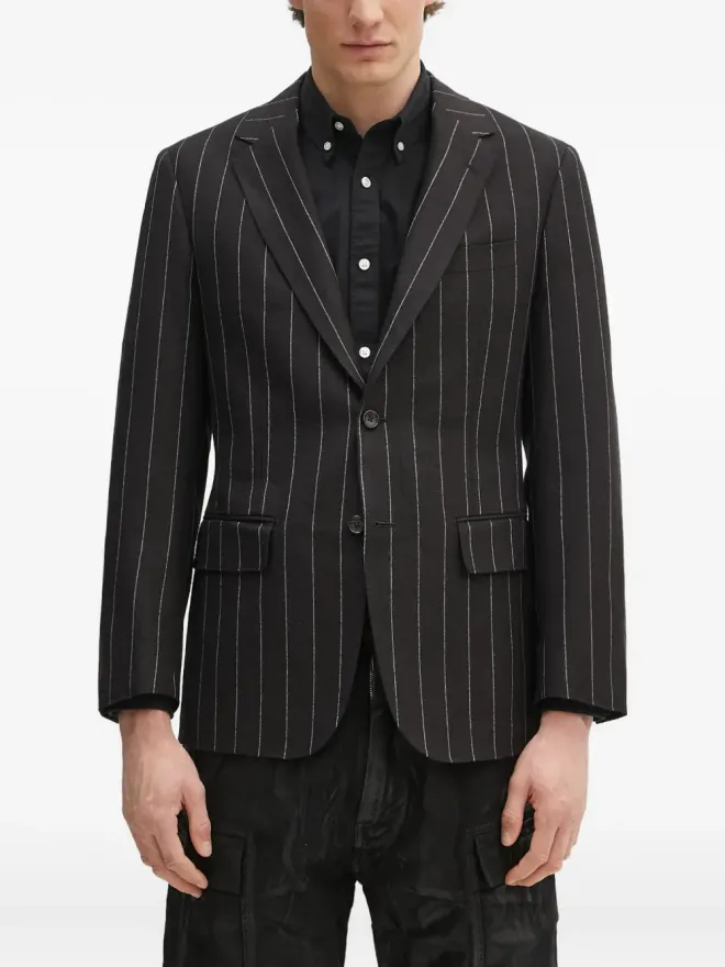 WACKO MARIA WACKO MARIA pinstripe single-breasted blazer - Blackの商品画像