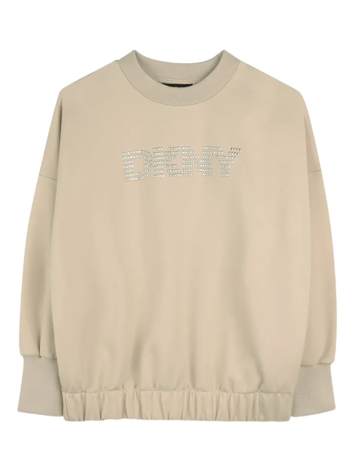Dkny Kids ロゴ入りスタッズ付きパフスリースウェットシャツ - 画像1