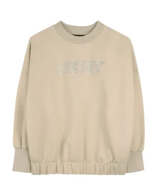 Dkny Kids ロゴ入りスタッズ付きパフスリースウェットシャツ - サムネイル1
