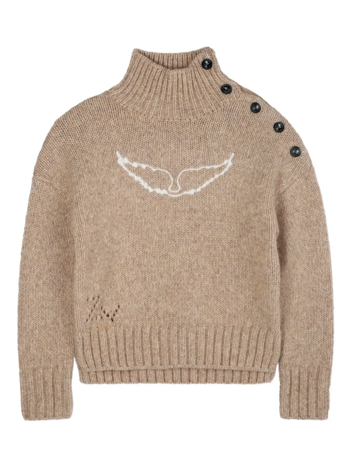 Zadig & Voltaire Kids ボタンディテール タートルネックセーター - 画像1