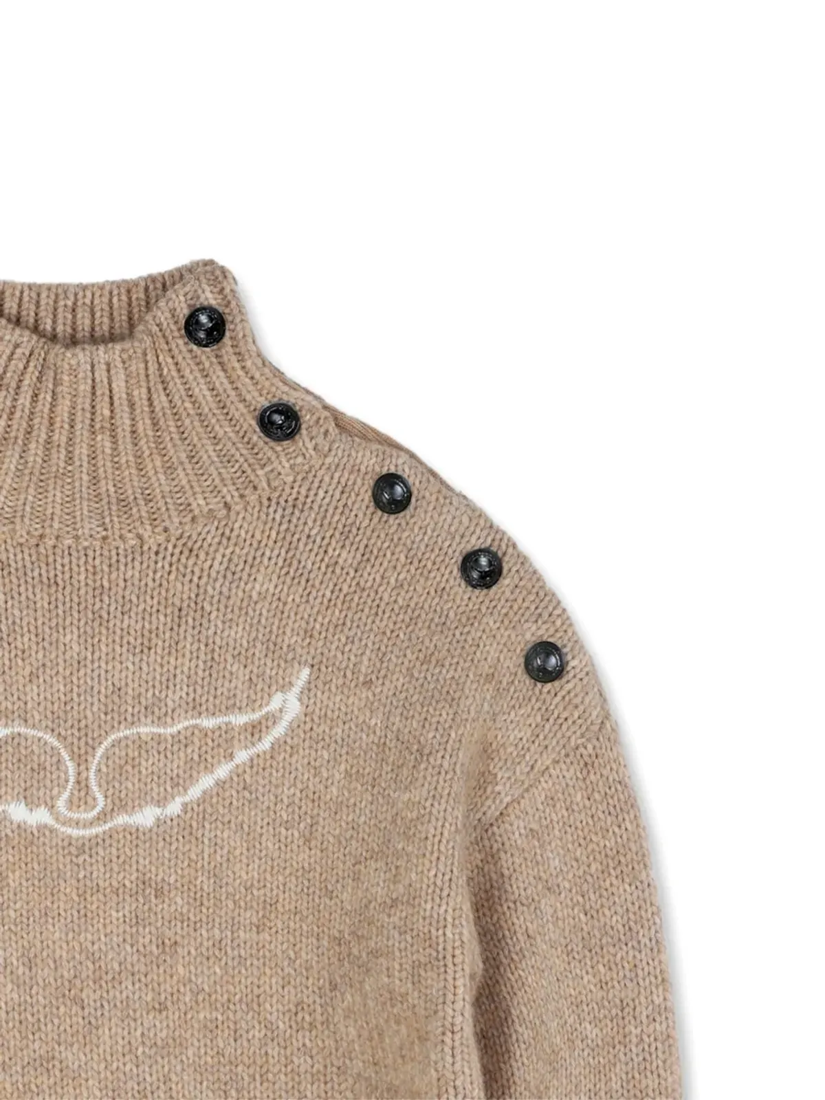 Zadig & Voltaire Kids ボタンディテール タートルネックセーター - 画像3