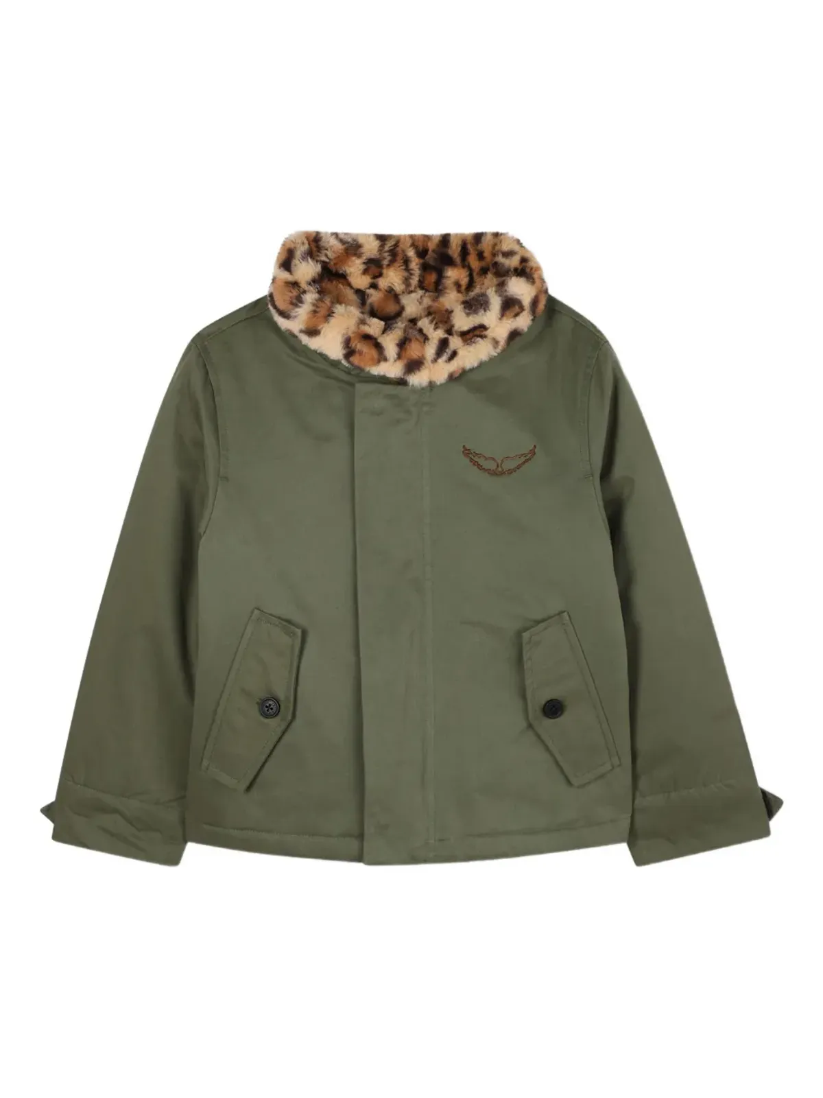 Zadig & Voltaire Kids ファー付きカラー襟ジャケット - 画像1
