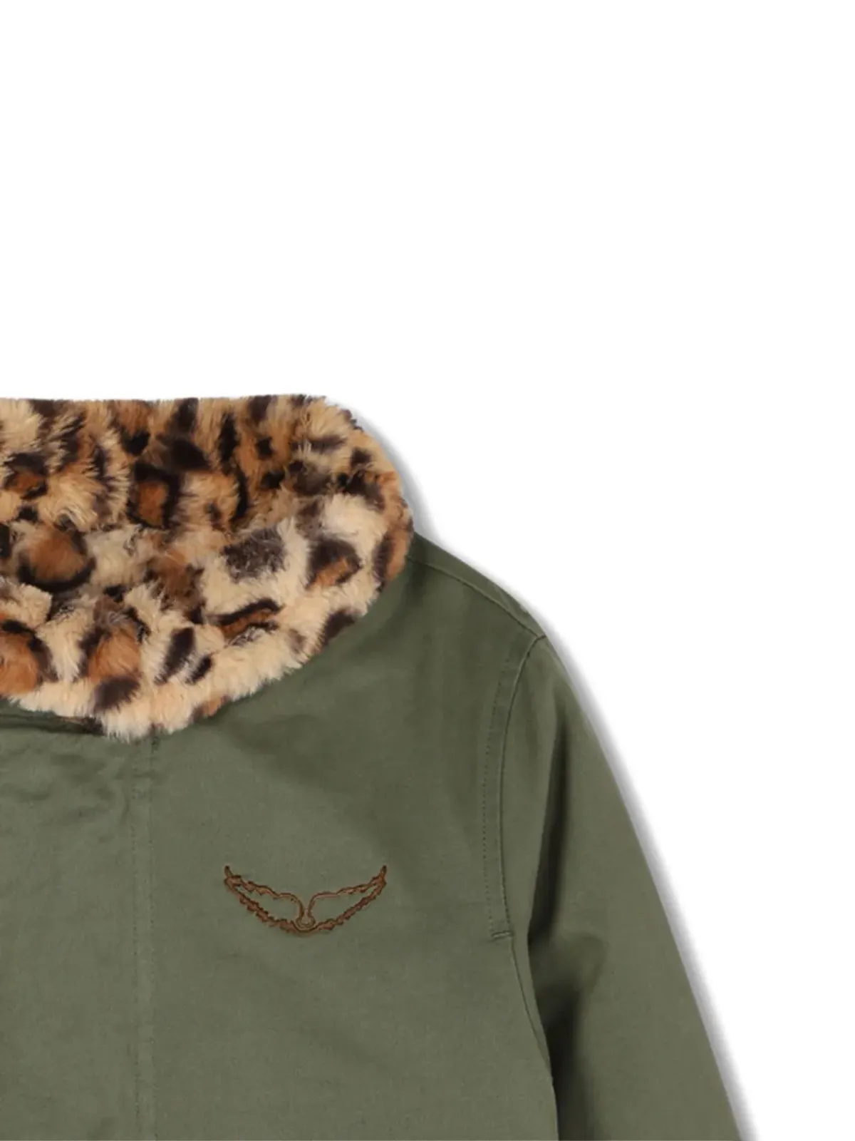 Zadig & Voltaire Kids ファー付きカラー襟ジャケット - 画像3