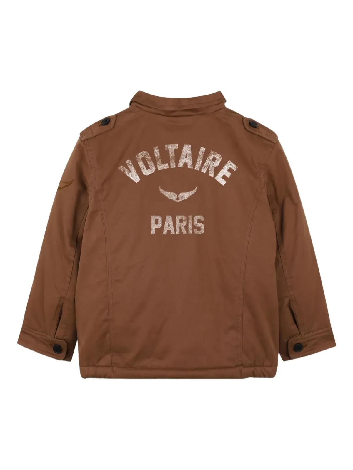 Zadig & Voltaire Kids ポケット付きフードジャケット - ブラウン - 画像2