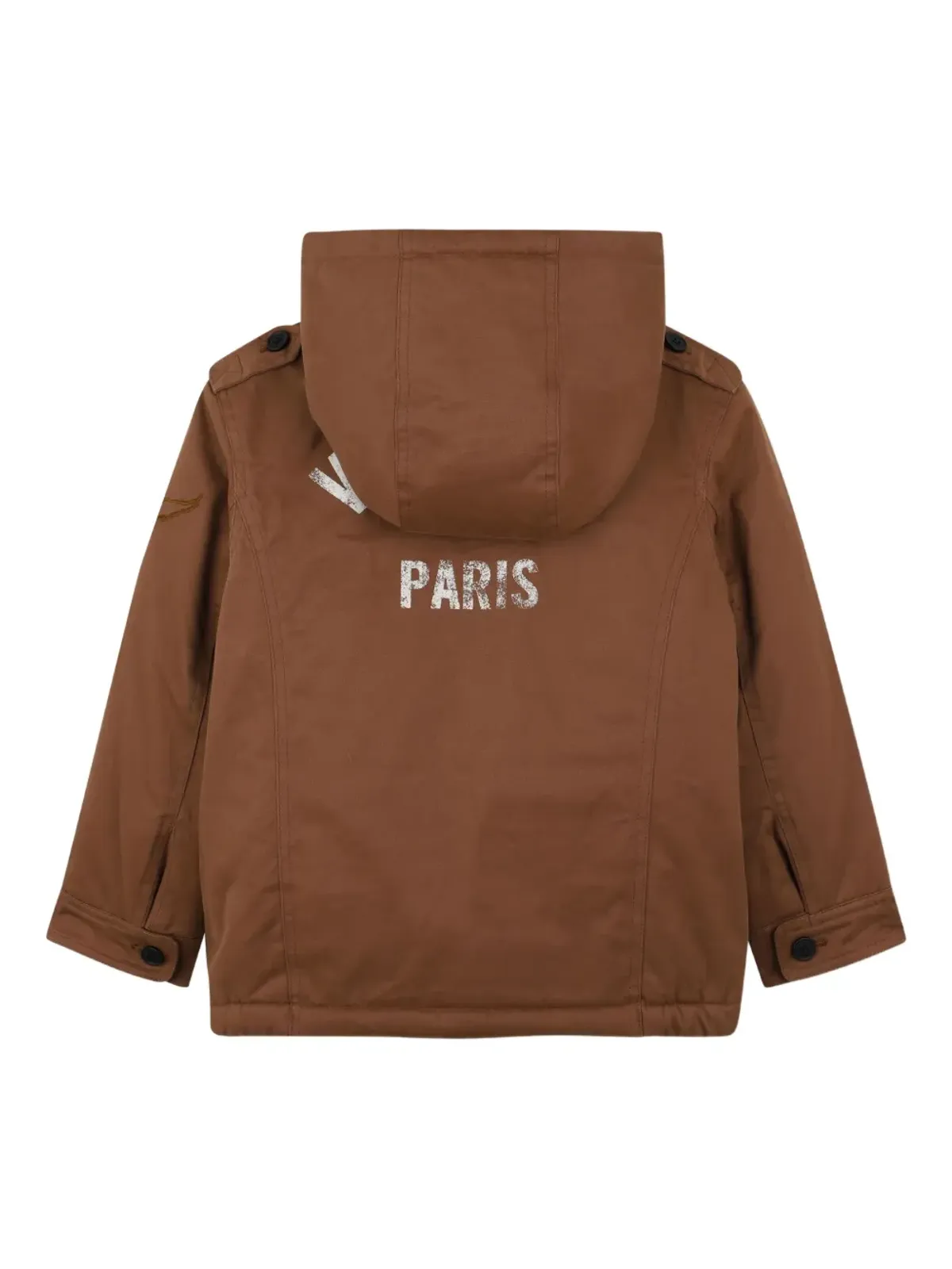 Zadig & Voltaire Kids ポケット付きフードジャケット - ブラウン - 画像4
