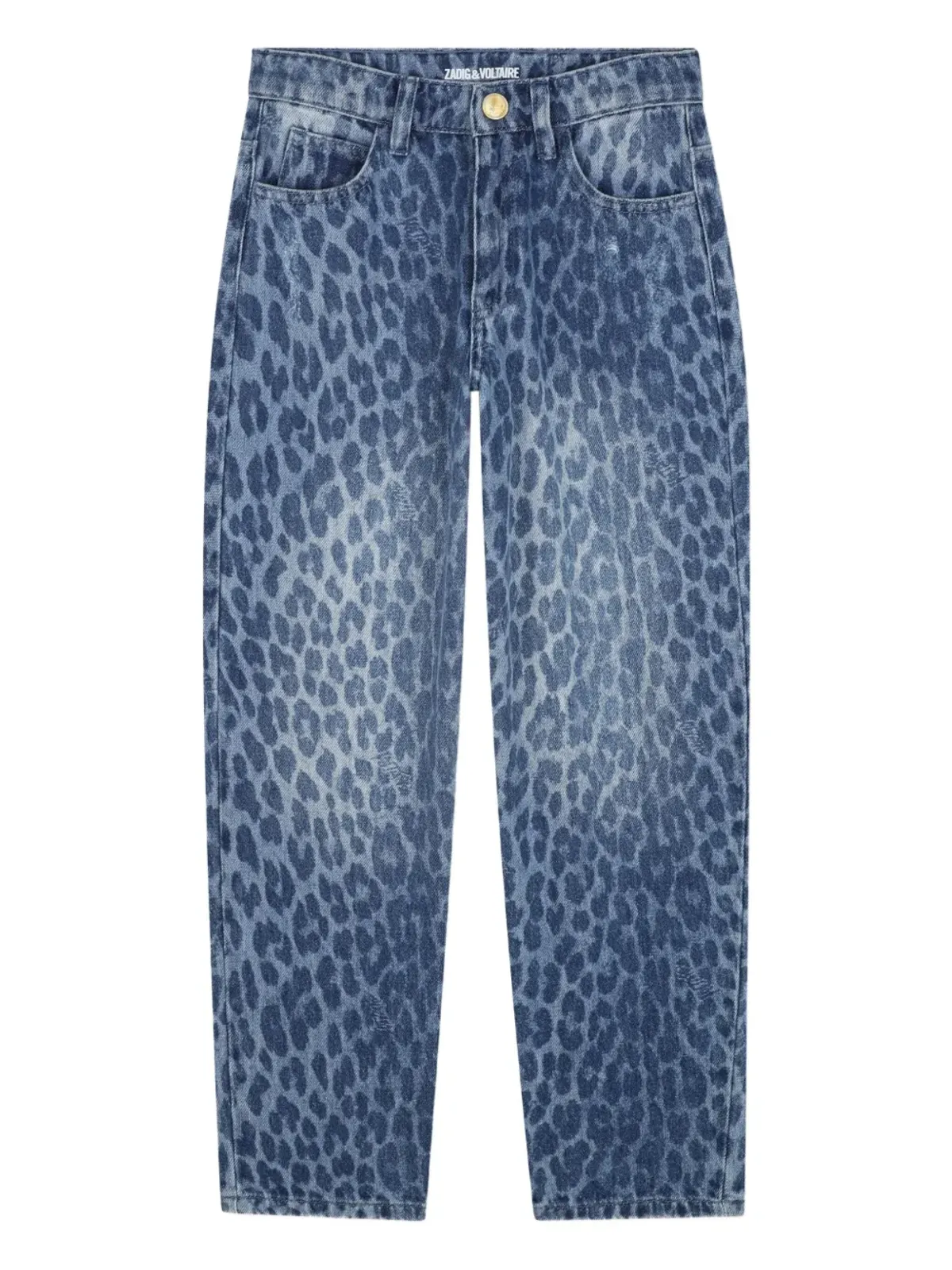 Zadig & Voltaire Kids 豹柄デニムジーンズ - 画像1