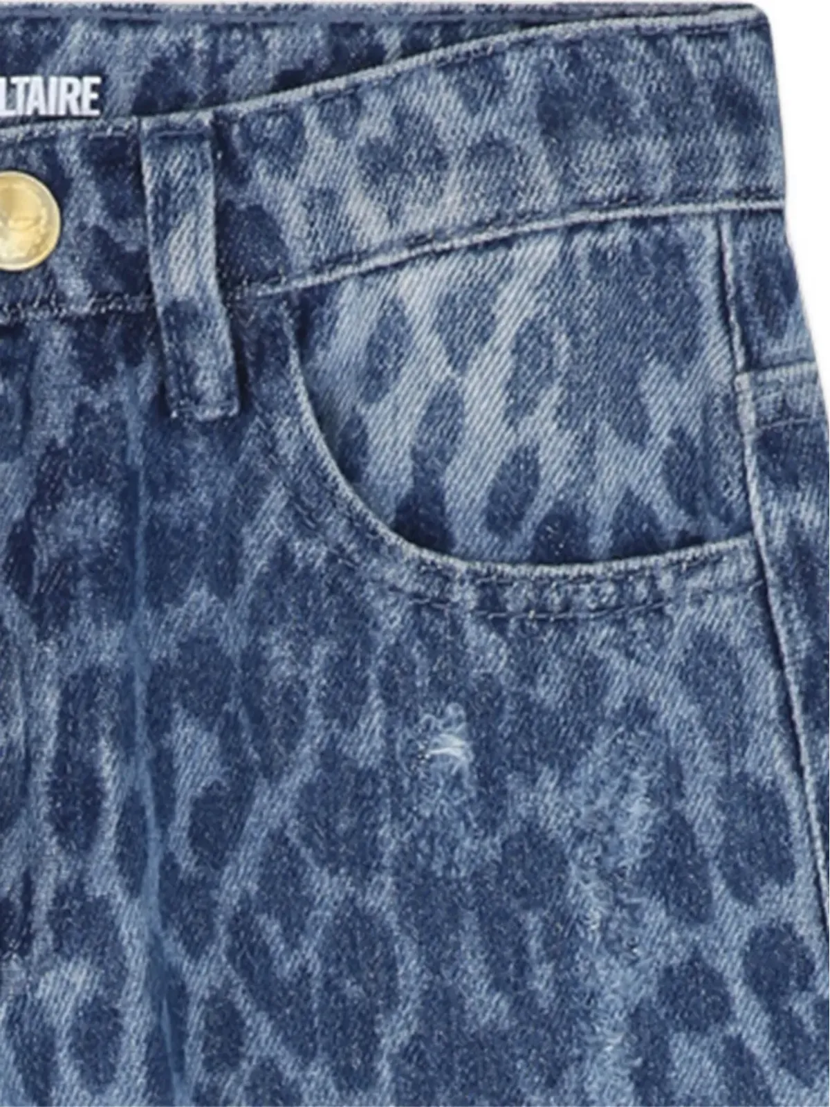 Zadig & Voltaire Kids 豹柄デニムジーンズ - 画像3