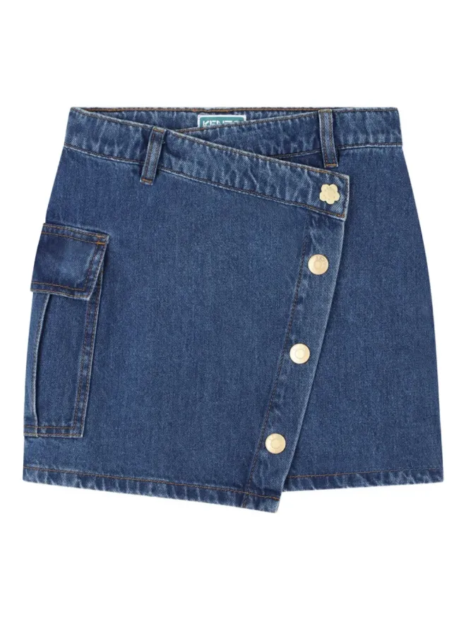 Kenzo Kids Kenzo Kids アシンメトリックデニムスカートの商品画像